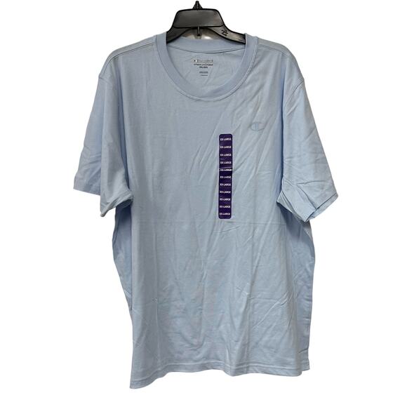 Champion S/S Classic Letter Logo Crewneck T-Shirt Blue Trance Size XXL New - Picture 1 of 4